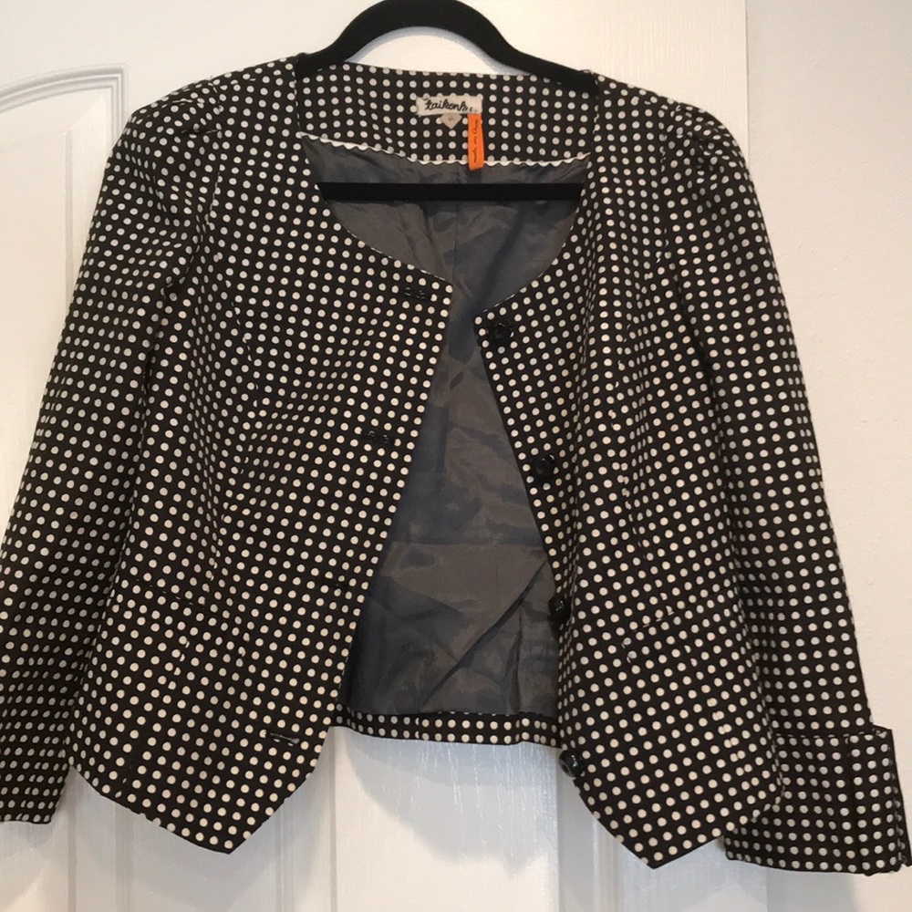 Beautiful black and white polkadot jacket